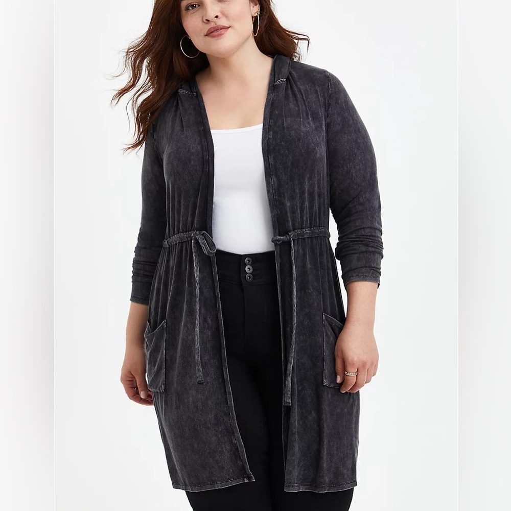 Torrid Super Soft Anorak Hooded Cinch Waist